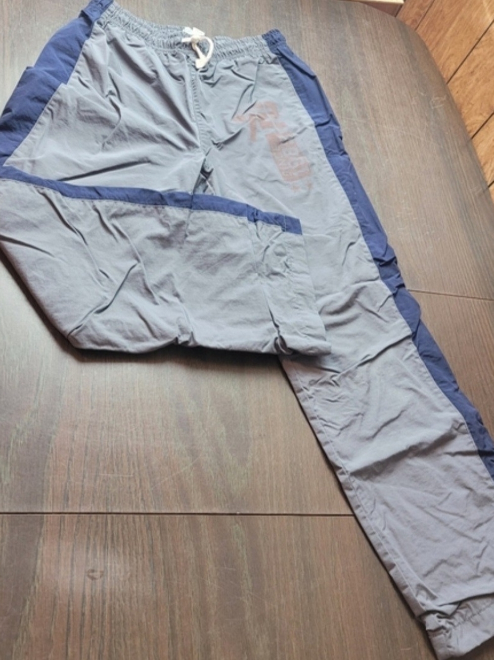 The Children's Place Gray and Navy Track Pants Large